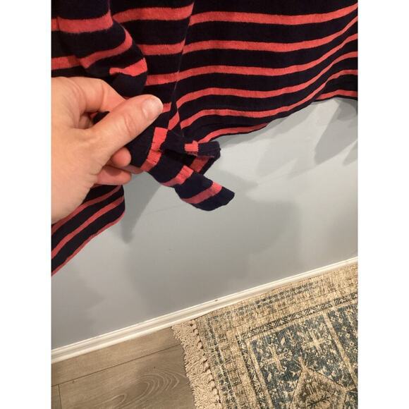 J.Crew Womens Popover Plus Size XXL Navy Blue Striped Sweater Nautical Preppy - Picture 8 of 13